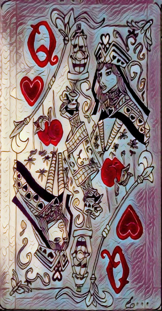 Apple Bottom Playing Card Queen of Hearts Cap