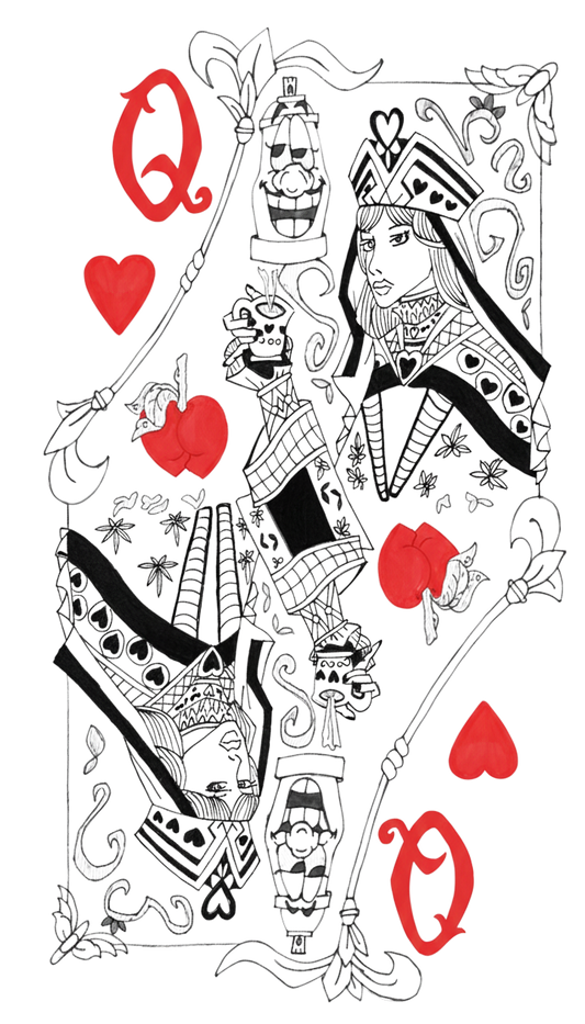 AB'PlayinCard Queen of Hearts Tee